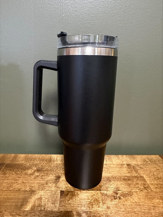 NEW Stainless Steel Water Bottle Travel Mug Iced Coffee Cup for Hot and Cold Beverages 40 OZ, Black