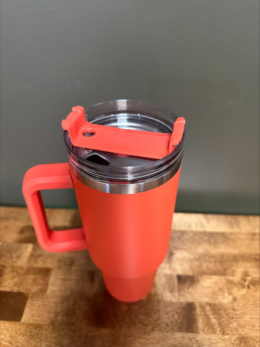 NEW Stainless Steel Water Bottle Travel Mug Iced Coffee Cup for Hot and Cold Beverages 40 OZ, Orange